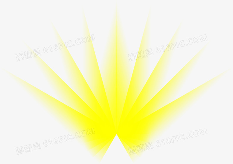 黄色放射线条星光