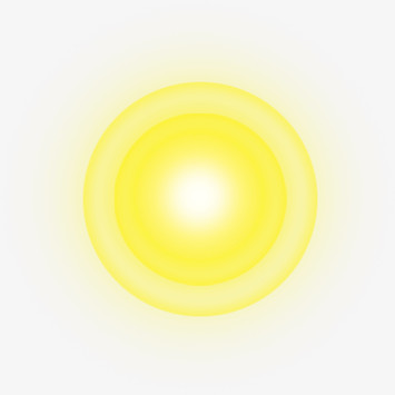 黄色明亮卡通圆形日光