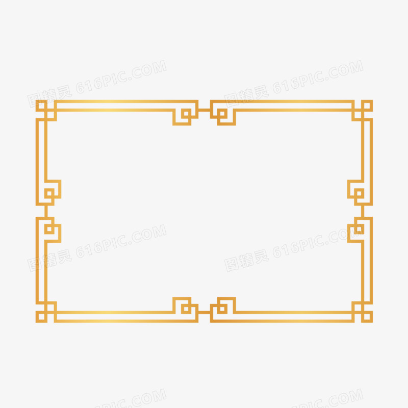 金色中式横框设计