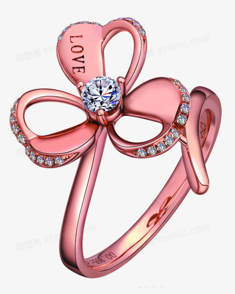 戒指图片珠宝 唯美粉色钻戒