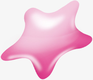 粉红立体五角星漂浮装饰图片