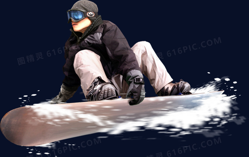 冬季滑雪人物插图