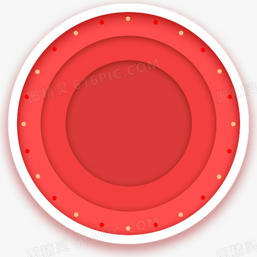 红色分层圆形设计节日