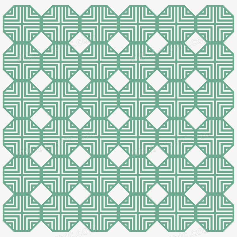 中式绿色八角形底纹设计