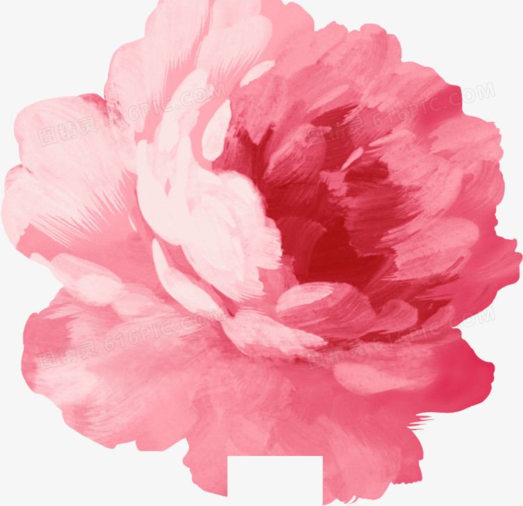 手绘粉色玫瑰年中化妆品首页