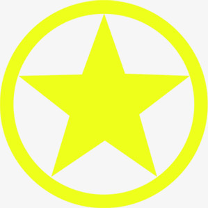 黄色卡通可爱五角星圆形