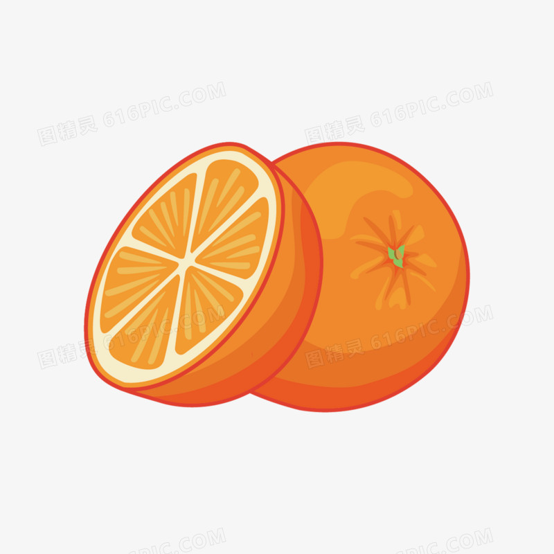 新鲜的水果橙子免抠素材