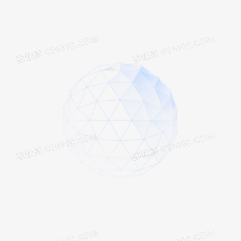 线条结构圆球透明球科技商务
