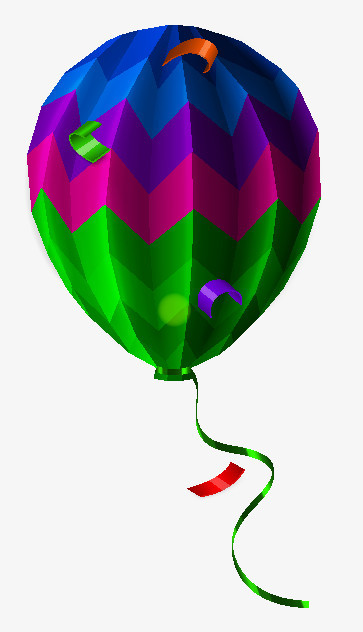 创意扁平手绘风格热气球