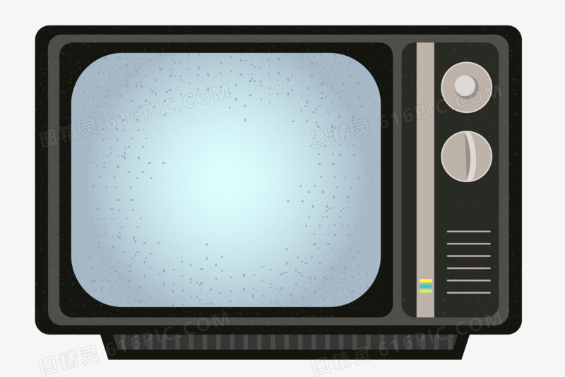 卡通手绘老电视电视机旧电视元素