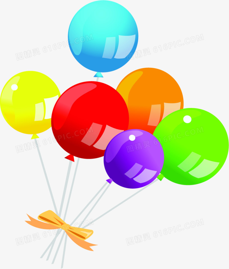 彩色气球新年好图片