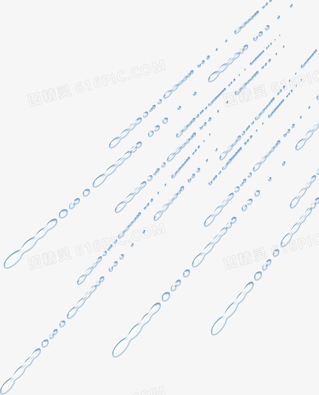 蓝色晶莹创意水珠