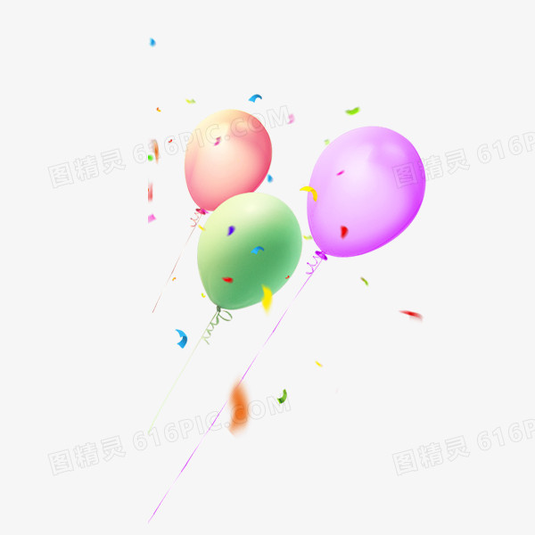 彩带漂浮颗粒气球