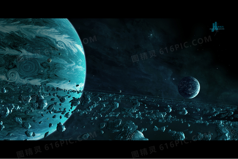 宇宙星球小行星带海报背景