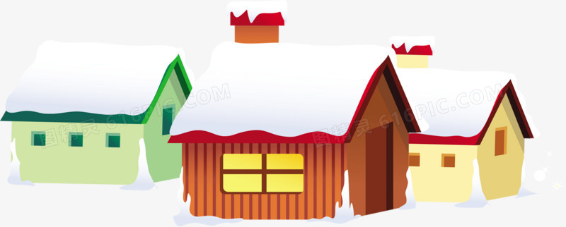 卡通圣诞节房屋