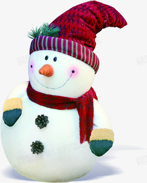 冬季红色帽子雪人玩具
