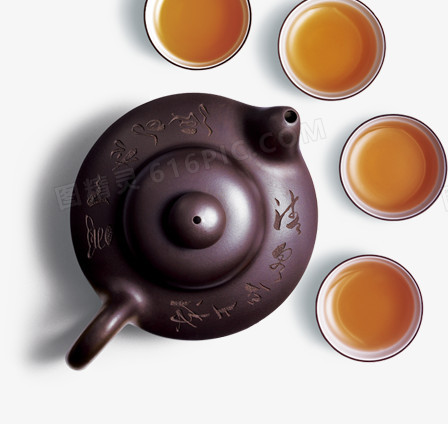 中国风茶壶茶叶促销海报