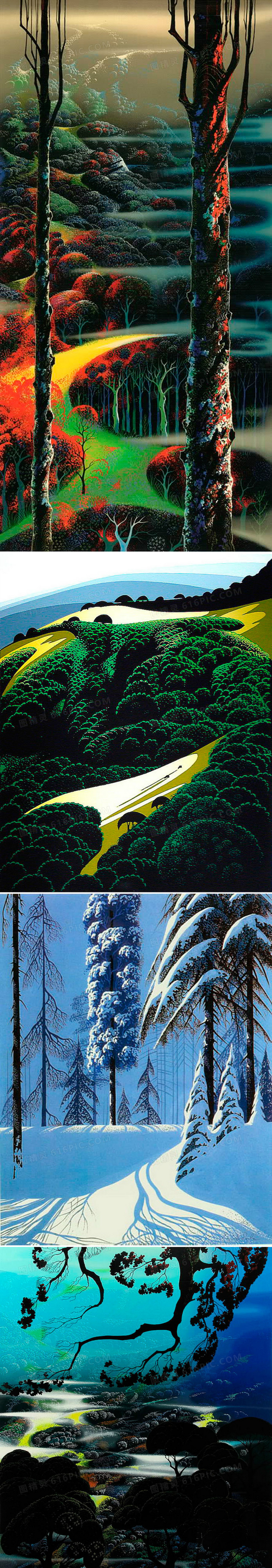 森系鸟人与鱼Eyvind   Earle