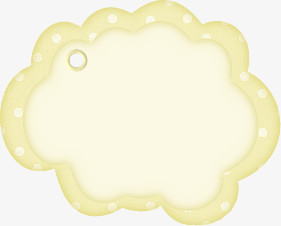 创意合成黄色的圆形云朵形状