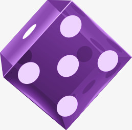 紫色卡通立体圆点正方体