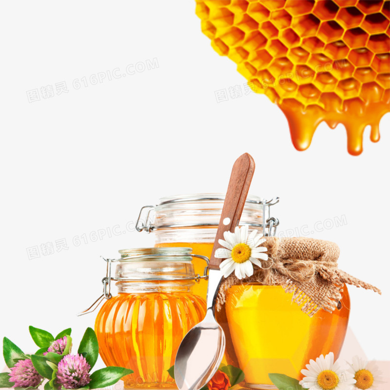 产品实物蜂蜜花朵