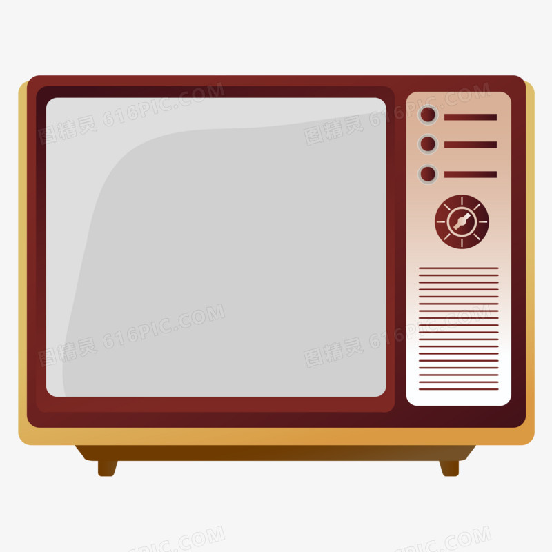 卡通手绘旧电视电视老电视免抠元素