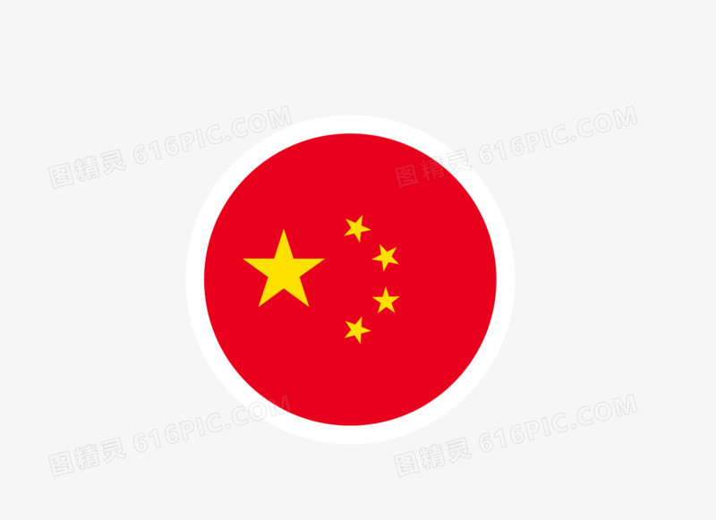 圆形中国国旗