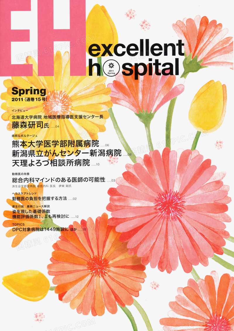 杂志封面花卉图案设计