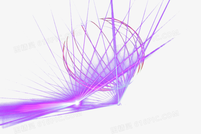 紫色光效射线