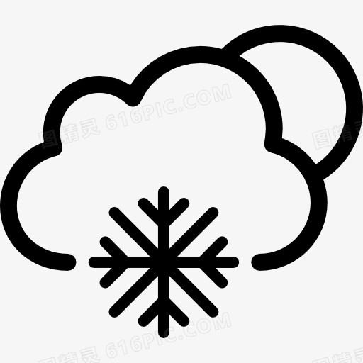 下雪的天气符号图标
