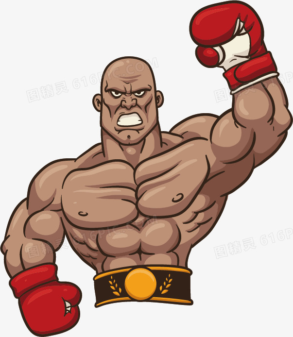 拳击运动员卡通图