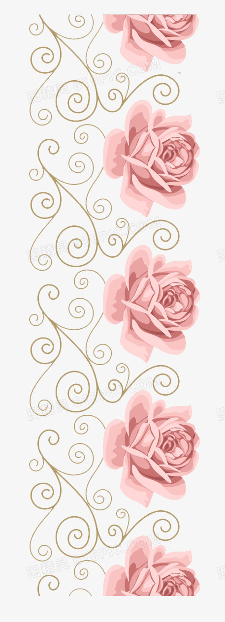 玫瑰花花边花框底纹