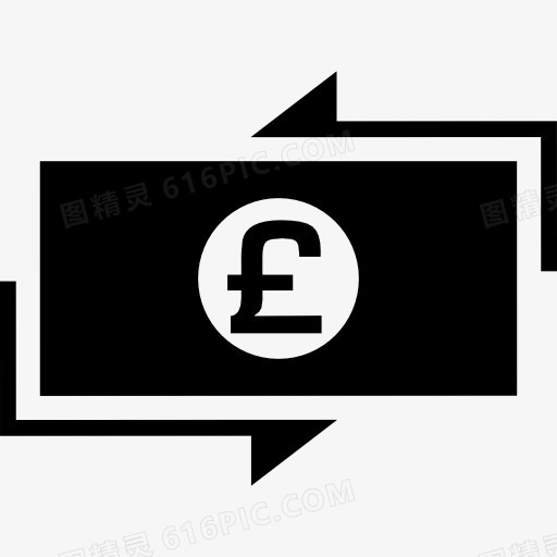 英镑纸币两箭头左右图标