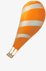 变形的橙色热气球