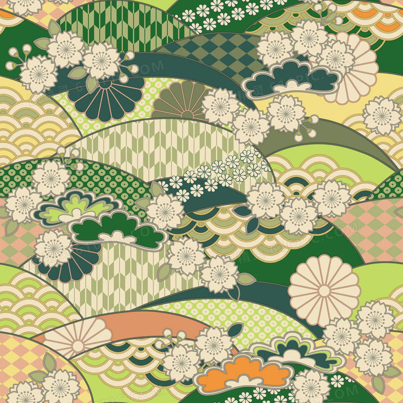 和柄花纹纹理素材