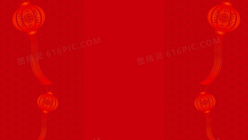 中国风大红色电商海报