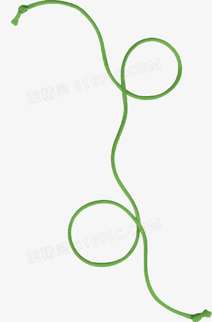 绿色绳子绳索漂浮