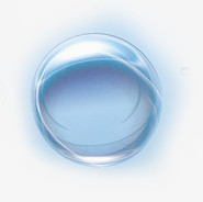 蓝色透明圆形水滴素材