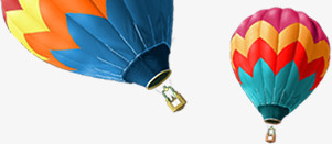 彩色卡通条纹热气球装饰