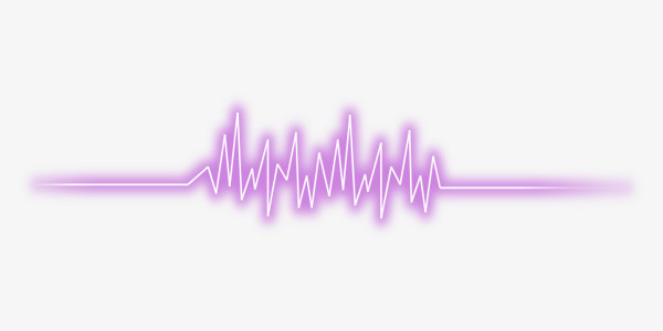 紫色浪漫简约电流矢量图