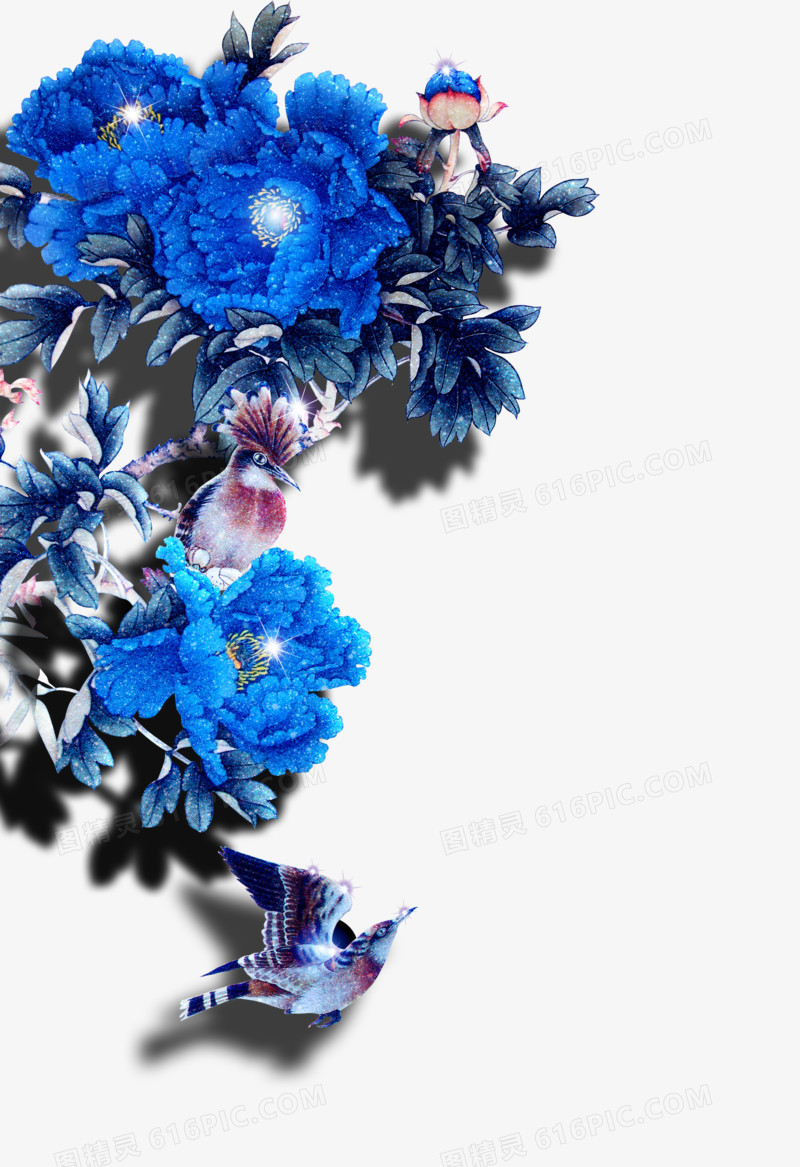 蓝色唯美花朵图片免费下载