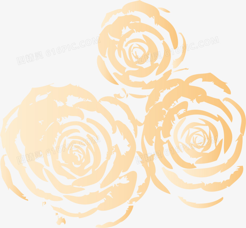金色玫瑰花纹