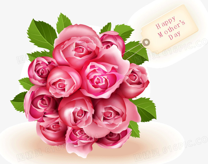 母亲节粉色玫瑰花束