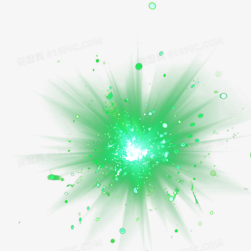 爆炸形绿光