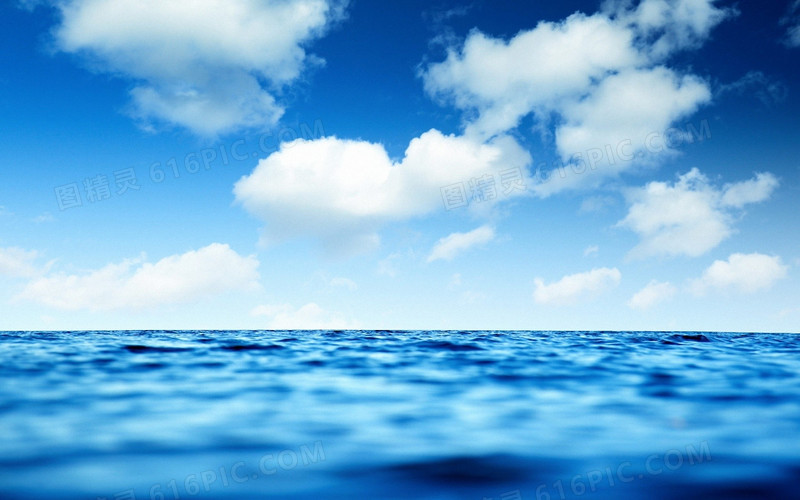 蓝天大海海水摄影图