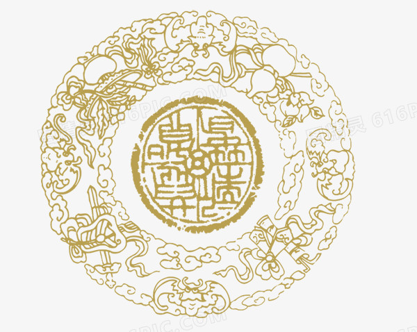 中国风图标手绘中国风图片 中国风祥云圆环