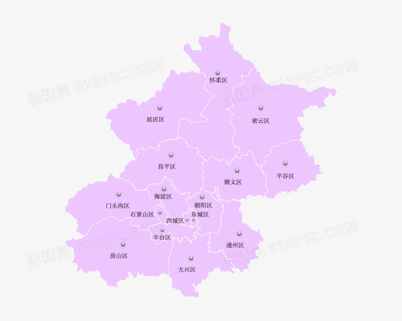 北京市矢量地图免抠元素