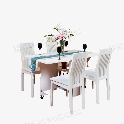 白色餐桌