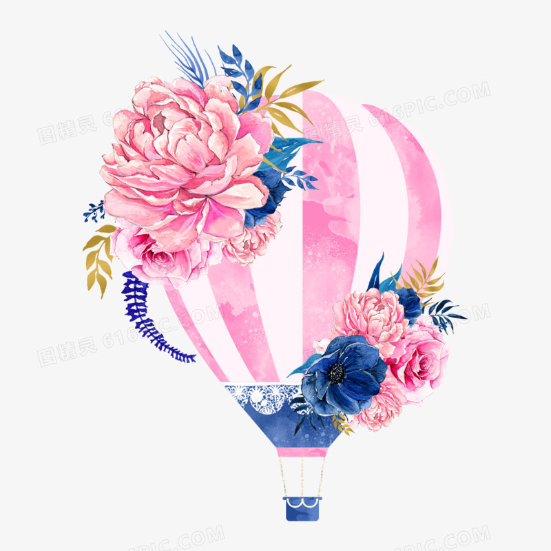 花朵热气球