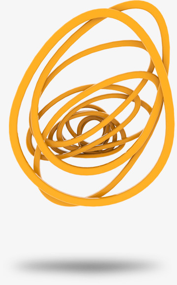 黄色绳索条状装饰物